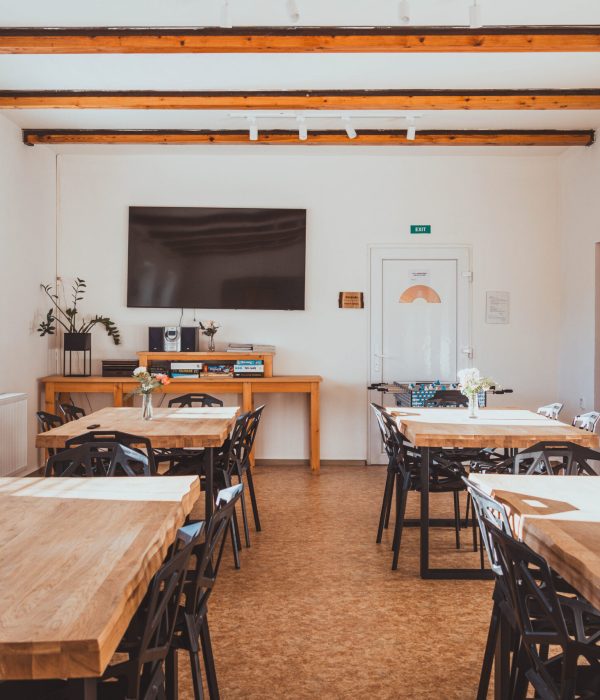 Prostorná jídelna, ubytování U Ztraceného potoka